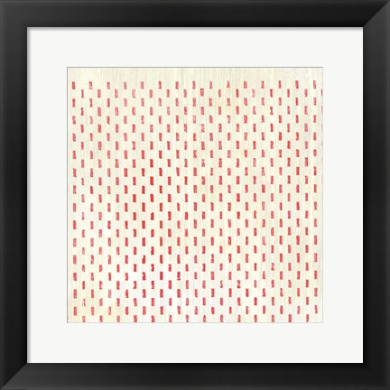 Framed Weathered Patterns in Red VIII Print