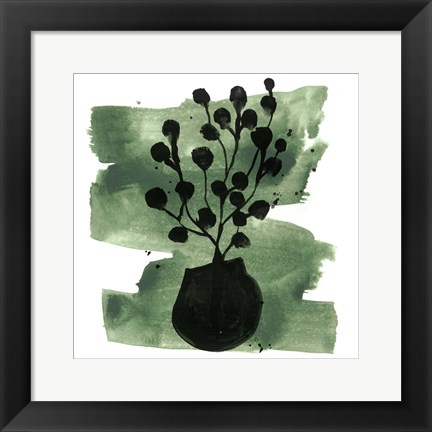 Framed Tropical Sumi-e IV Print