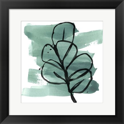 Framed Tropical Sumi-e V Print