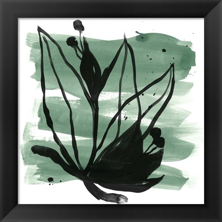 Framed Tropical Sumi-e VII Print