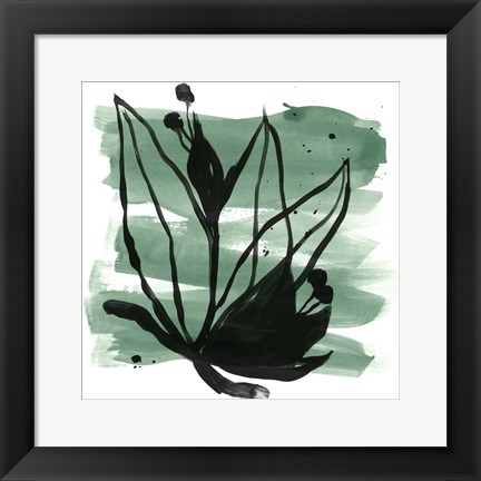 Framed Tropical Sumi-e VII Print