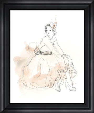 Framed Blush &amp; Grey Fashion II Print