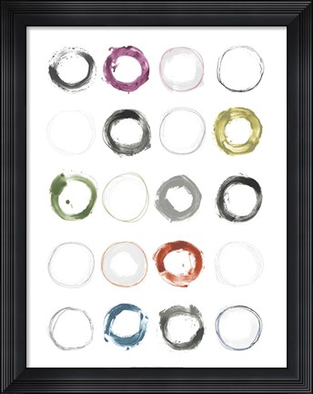 Framed Circular Magnetism I Print