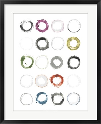 Framed Circular Magnetism I Print