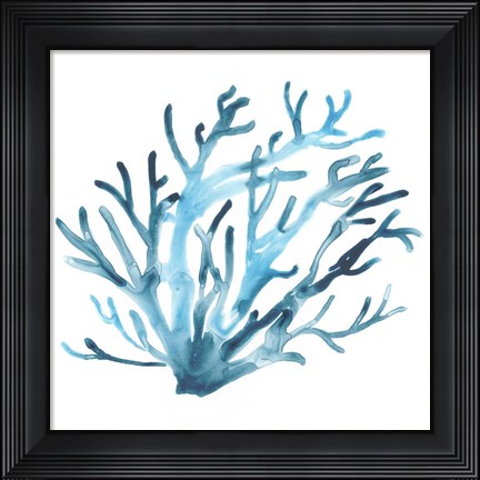 Framed Azure Seafan IV Print