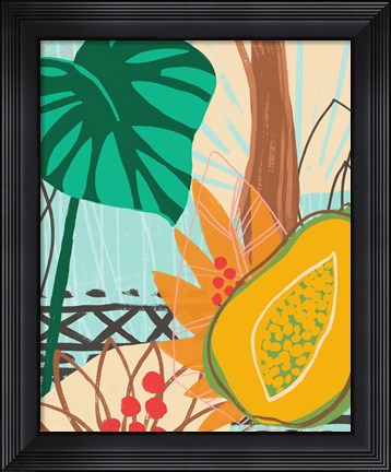 Framed Graphic Jungle I Print