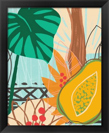 Framed Graphic Jungle I Print