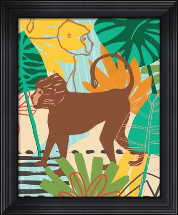 Framed Graphic Jungle III Print