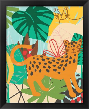 Framed Graphic Jungle IV Print