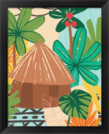 Framed Graphic Jungle V Print