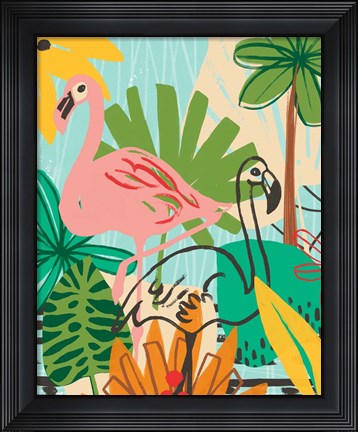 Framed Graphic Jungle VI Print