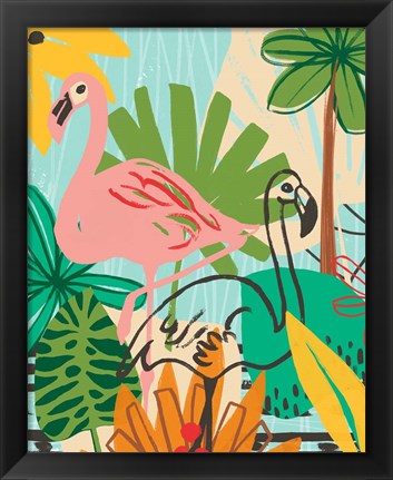 Framed Graphic Jungle VI Print