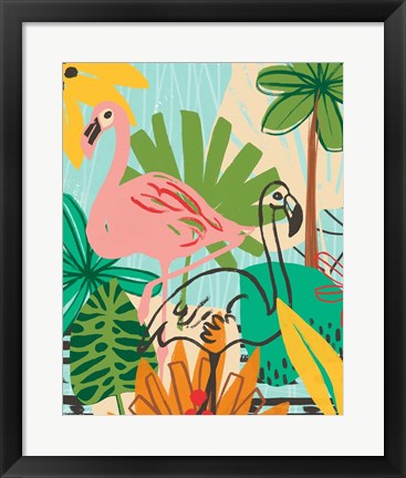 Framed Graphic Jungle VI Print