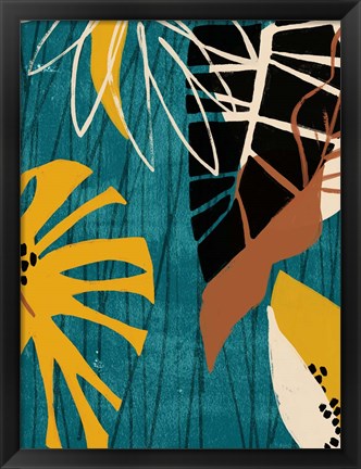 Framed Graphic Blue Lagoon II Print