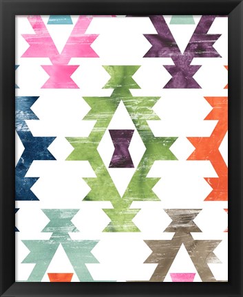 Framed Aztec Brights II Print