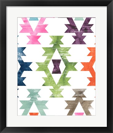 Framed Aztec Brights II Print