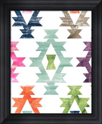 Framed Aztec Brights III Print