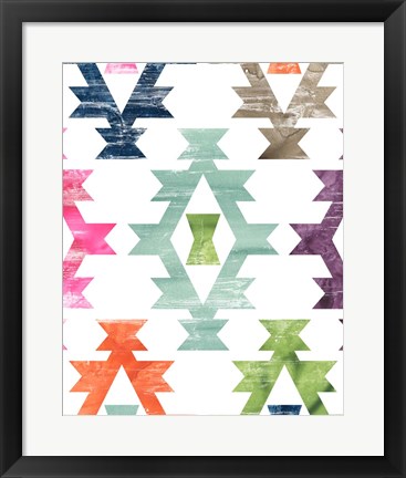 Framed Aztec Brights III Print