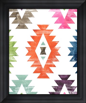 Framed Aztec Brights IV Print