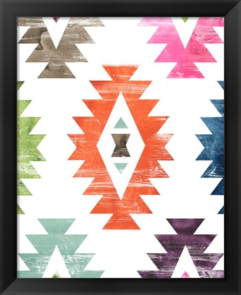 Framed Aztec Brights IV Print