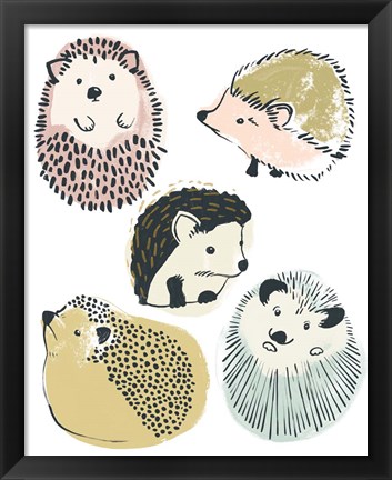 Framed Prickle Pals I Print