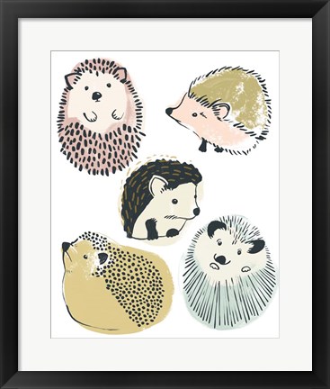 Framed Prickle Pals I Print
