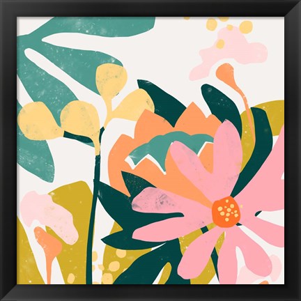 Framed Cut Paper Garden I Print