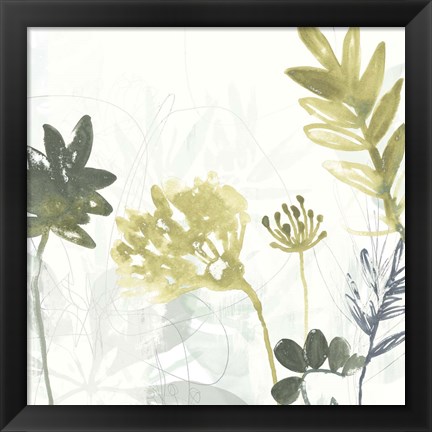 Framed Tropical Stems I Print