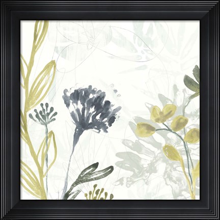 Framed Tropical Stems II Print