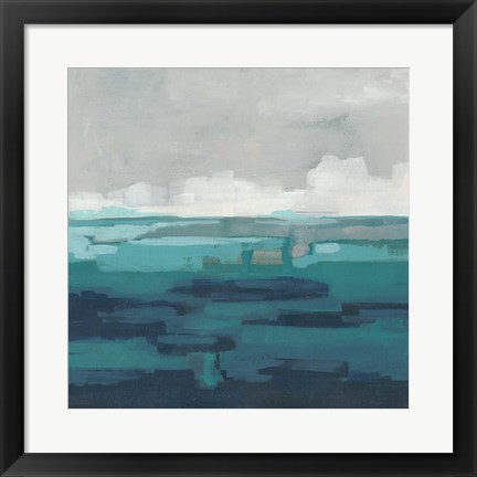 Framed Sea Foam Vista I Print