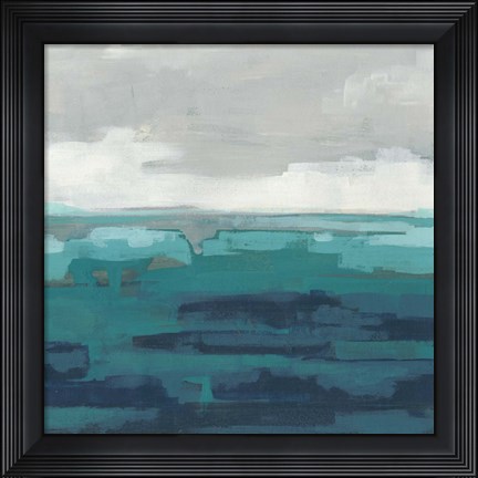 Framed Sea Foam Vista II Print