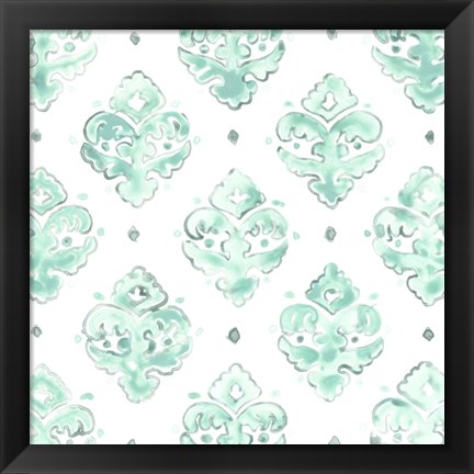 Framed Bohemian Textile II Print