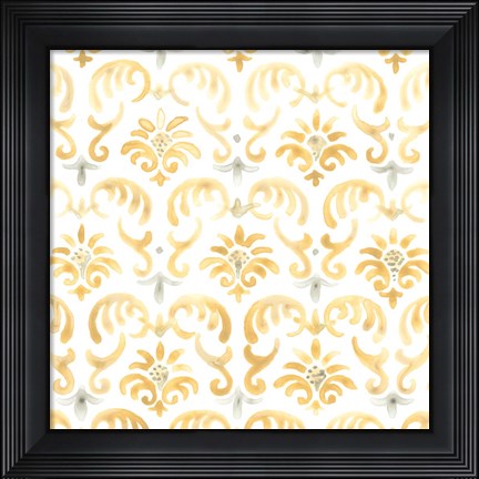 Framed Bohemian Textile IX Print