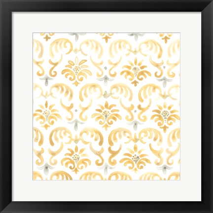 Framed Bohemian Textile IX Print