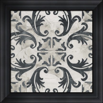Framed Neutral Tile Collection I Print
