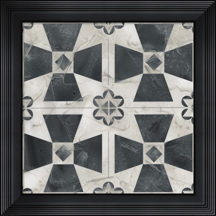 Framed Neutral Tile Collection IV Print