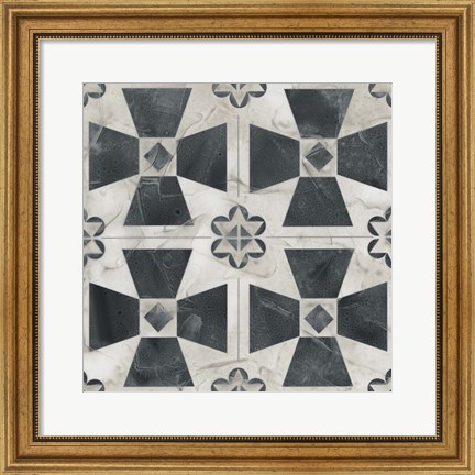 Framed Neutral Tile Collection IV Print