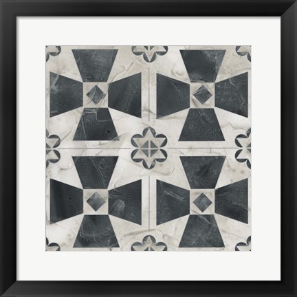 Framed Neutral Tile Collection IV Print