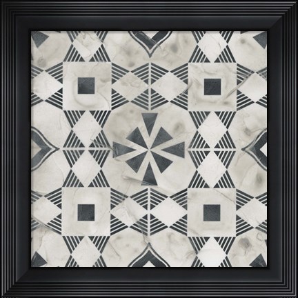 Framed Neutral Tile Collection V Print