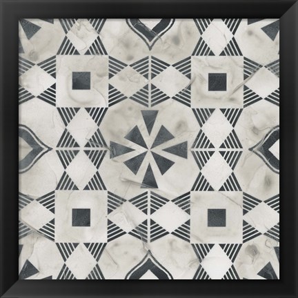 Framed Neutral Tile Collection V Print