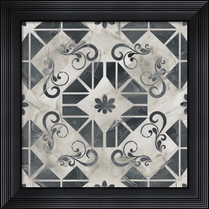 Framed Neutral Tile Collection VI Print