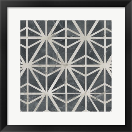 Framed Neutral Tile Collection VII Print