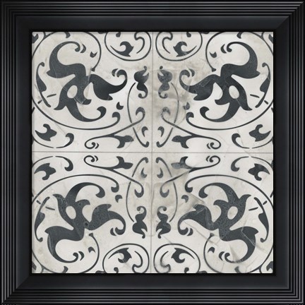 Framed Neutral Tile Collection VIII Print