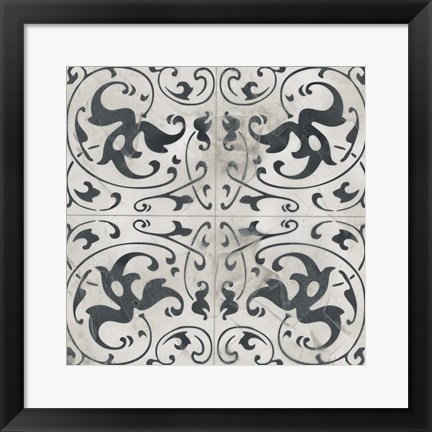 Framed Neutral Tile Collection VIII Print