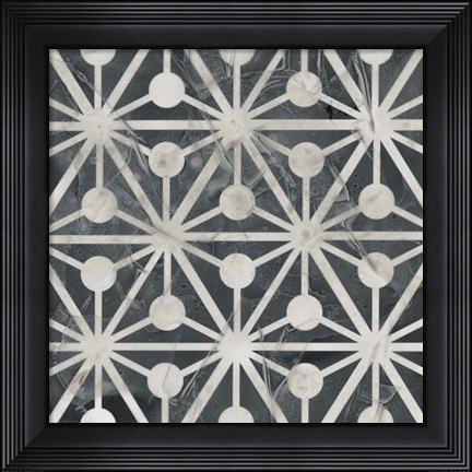 Framed Neutral Tile Collection IX Print
