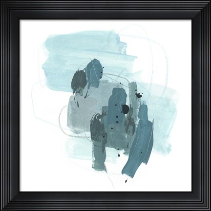 Framed Aqua Stellar I Print