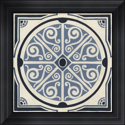 Framed Indigo Motif II Print