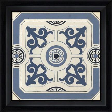Framed Indigo Motif III Print