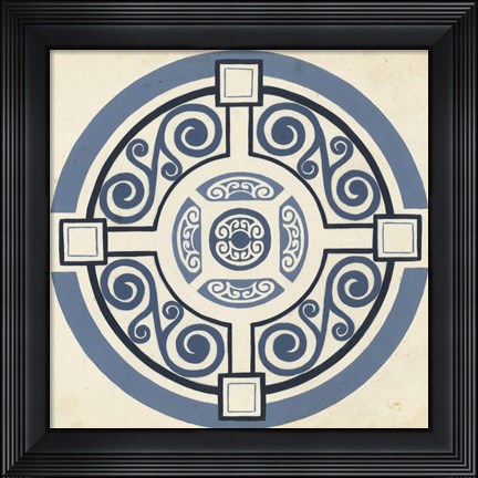Framed Indigo Motif IV Print
