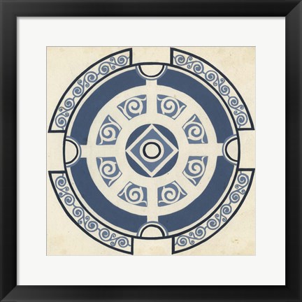 Framed Indigo Motif VI Print
